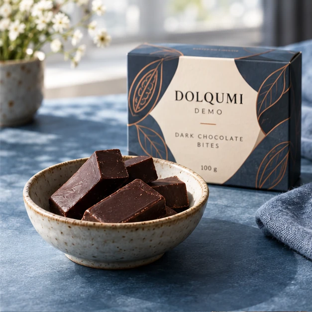 Dark Chocolate Bites — serving inspiration