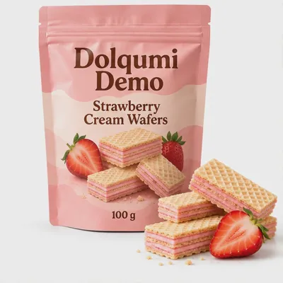 Strawberry Cream Wafers — 100 g — hero