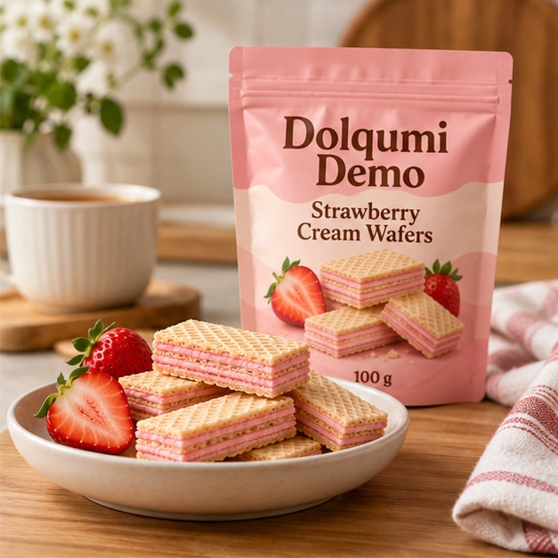 Strawberry Cream Wafers — serving inspiration