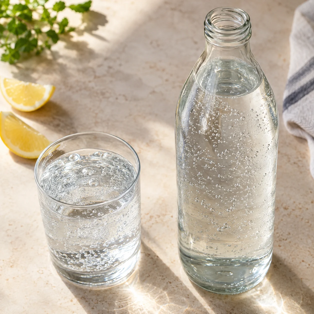 Sparkling water, 1 L — serving inspiration